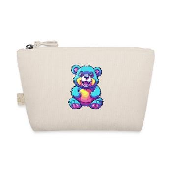 Bear Colorful Watercolor Cartoon Kawaii Animal - Organic Pouch - nature - Front