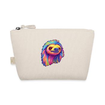 Sloth Colorful Watercolor Cartoon Kawaii Animal - Organic Pouch - nature - Front