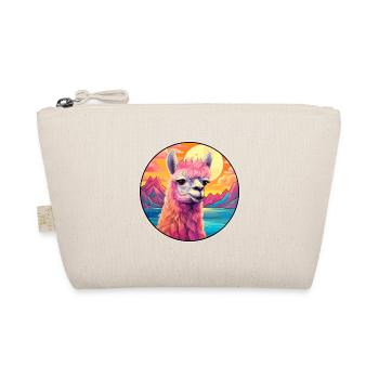 Alpaca Colorful Watercolor Cartoon Kawaii Animal - Organic Pouch - nature - Front