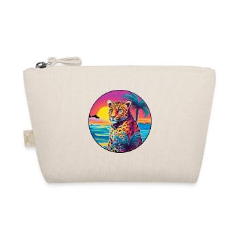 Amur Leopard Colorful Watercolor Cartoon Kawaii - Organic Pouch - nature - Front