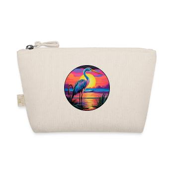 Avocet Colorful Watercolor Cartoon Kawaii Animal - Organic Pouch - nature - Front
