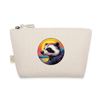Blaireau Aquarelle Colorée Dessin Animé Kawaii Animal - Trousse biologique - nature - Devant