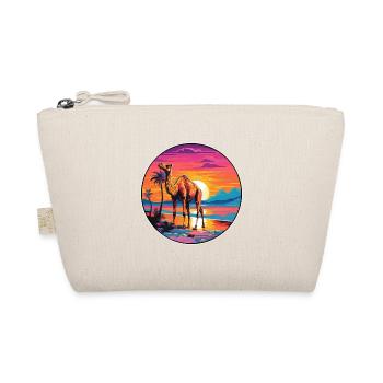Camel Colorful Watercolor Cartoon Kawaii Animal - Organic Pouch - nature - Front