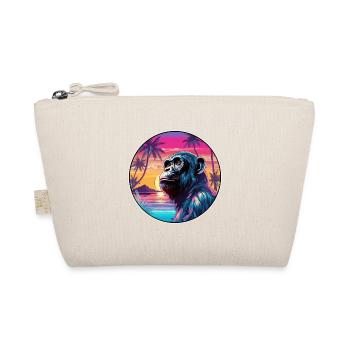 Bonobo Colorful Watercolor Cartoon Kawaii Animal - Organic Pouch - nature - Front