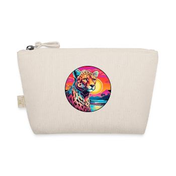 Gepard buntes Aquarell Cartoon Kawaii Tier - Bio-Täschchen - Natur - Vorne