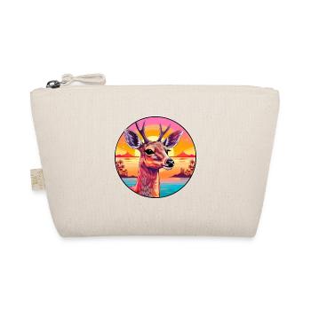 Deer Colorful Watercolor Cartoon Kawaii Animal - Organic Pouch - nature - Front