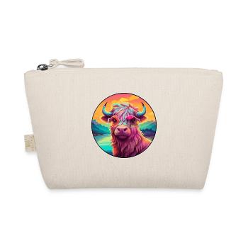 Yak Colorful Watercolor Cartoon Kawaii Animal - Organic Pouch - nature - Front