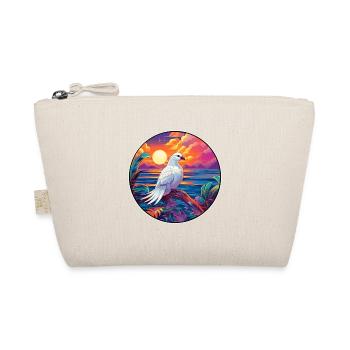 Dove Colorful Watercolor Cartoon Kawaii Animal - Organic Pouch - nature - Front