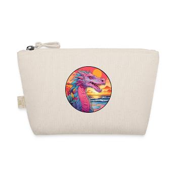 Dragon Colorful Watercolor Cartoon Kawaii Animal - Organic Pouch - nature - Front