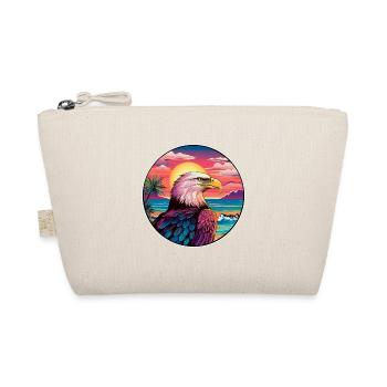 Eagle Colorful Watercolor Cartoon Kawaii Animal - Organic Pouch - nature - Front