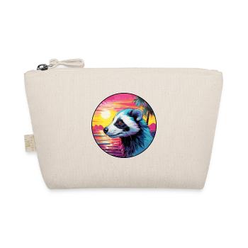 Skunk Buntes Aquarell Cartoon Kawaii Tier - Bio-Täschchen - Natur - Vorne