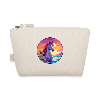 Pony Buntes Aquarell Cartoon Kawaii Tier - Bio-Täschchen - Natur - Vorne