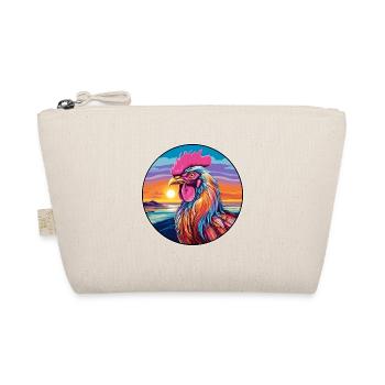 Rooster Colorful Watercolor Cartoon Kawaii Animal - Organic Pouch - nature - Front
