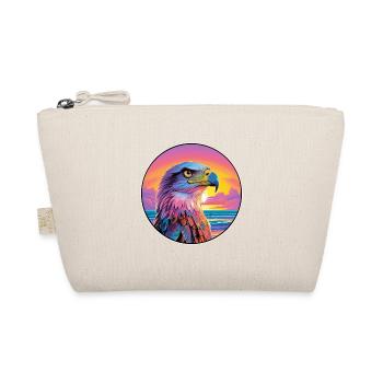 Hawk Colorful Watercolor Cartoon Kawaii Animal - Organic Pouch - nature - Front