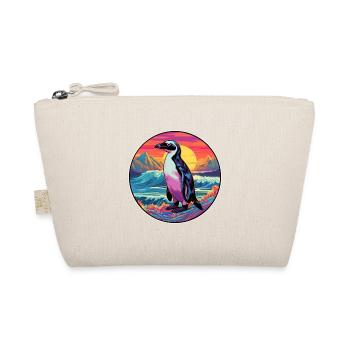 Pinguin Buntes Aquarell Cartoon Kawaii Tier - Bio-Täschchen - Natur - Vorne