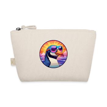 Pinguin Buntes Aquarell Cartoon Kawaii Tier - Bio-Täschchen - Natur - Vorne