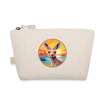Kangaroo Colorful Watercolor Cartoon Kawaii Animal - Organic Pouch - nature - Front