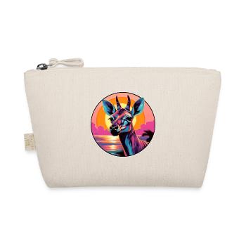 Okapi Colorful Watercolor Cartoon Kawaii Animal - Organic Pouch - nature - Front