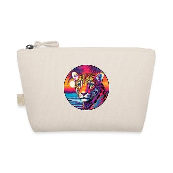 Leopard Colorful Watercolor Cartoon Kawaii Animal - Organic Pouch - nature - Front
