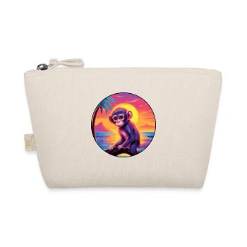 Affe Buntes Aquarell Cartoon Kawaii Tier - Bio-Täschchen - Natur - Vorne