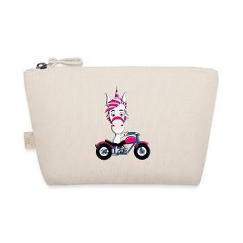 MOTORRAD - BIKER - EINHORN - Bio-Täschchen - Natur - Vorne