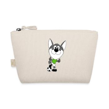 FUßBALL - HUSKY - HUND - SPORT - TIER - Bio-Täschchen - Natur - Vorne