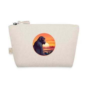 Bonobo Colorful Watercolor Cartoon Kawaii Animal - Organic Pouch - nature - Front