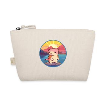 Axolotl Buntes Aquarell Cartoon Kawaii Tier - Bio-Täschchen - Natur - Vorne