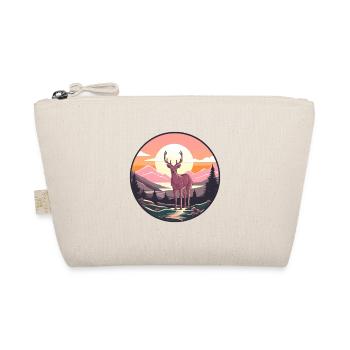 Deer Colorful Watercolor Cartoon Kawaii Animal - Organic Pouch - nature - Front