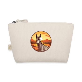 Esel buntes Aquarell Cartoon Kawaii Tier - Bio-Täschchen - Natur - Vorne