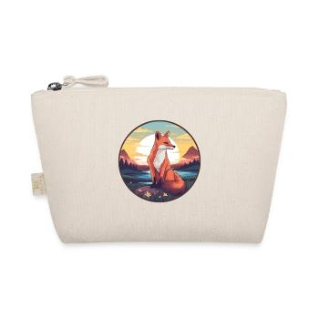 Gelehrter Fuchs Buntes Aquarell Cartoon Kawaii Haustier - Bio-Täschchen - Natur - Vorne