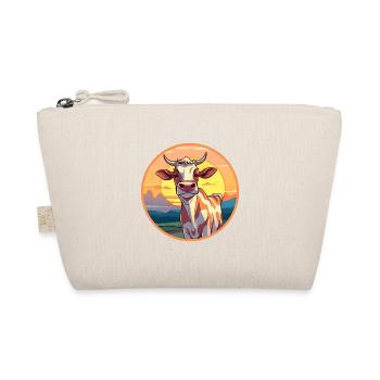 Cow Colorful Watercolor Cartoon Kawaii Animal - Organic Pouch - nature - Front