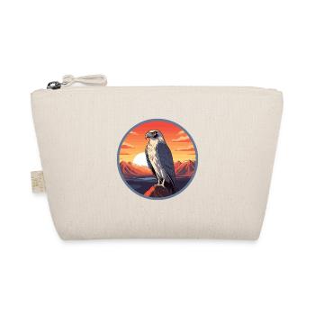 Falcon Colorful Watercolor Cartoon Kawaii Animal - Organic Pouch - nature - Front