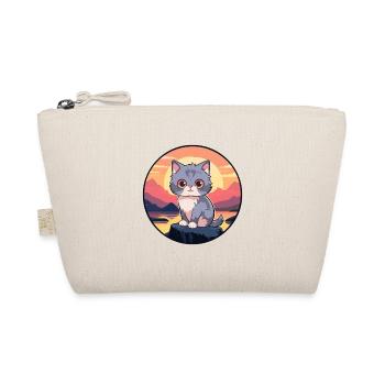 Kitten Colorful Watercolor Cartoon Kawaii Animal - Organic Pouch - nature - Front