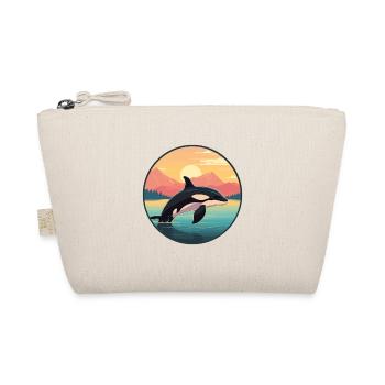 Orca Colorful Watercolor Cartoon Kawaii Animal - Organic Pouch - nature - Front