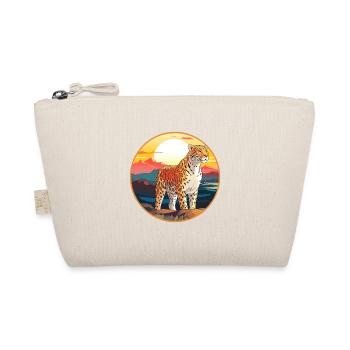 Jaguar Colorful Watercolor Cartoon Kawaii Animal - Organic Pouch - nature - Front