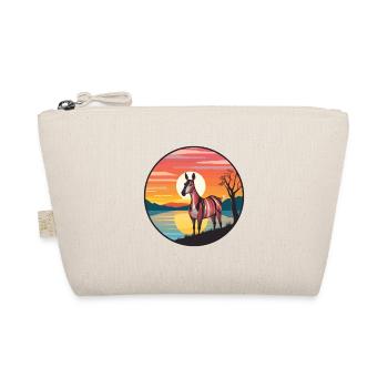 Okapi Colorful Watercolor Cartoon Kawaii Animal - Organic Pouch - nature - Front