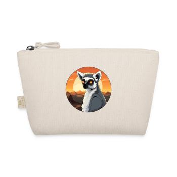 Lemur Colorful Watercolor Cartoon Kawaii Animal - Organic Pouch - nature - Front