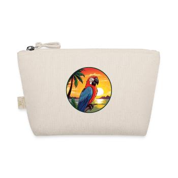 Parrot Colorful Watercolor Cartoon Kawaii Animal - Organic Pouch - nature - Front