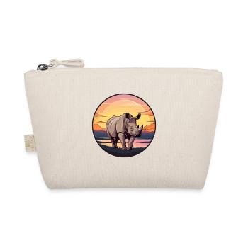 Rhinocéros Aquarelle Colorée Dessin Animé Kawaii Animal - Trousse biologique - nature - Devant