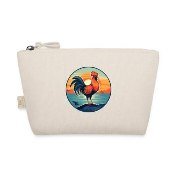 Rooster Colorful Watercolor Cartoon Kawaii Animal - Organic Pouch - nature - Front
