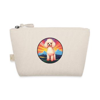 Poodle Dog Colorful Watercolor Cartoon Kawaii Pet - Organic Pouch - nature - Front