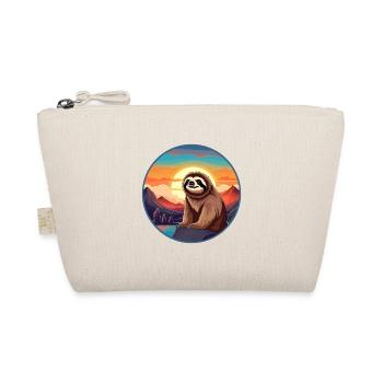 Sloth Colorful Watercolor Cartoon Kawaii Animal - Organic Pouch - nature - Front