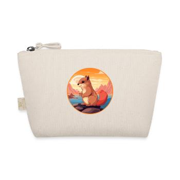 Eichhörnchen buntes Aquarell Cartoon Kawaii Tier - Bio-Täschchen - Natur - Vorne