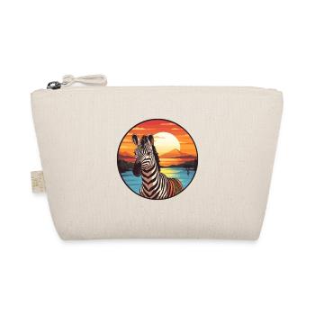 Zebra Colorful Watercolor Cartoon Kawaii Animal - Organic Pouch - nature - Front