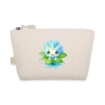 Kawaii Male on Water Lily – Blue Design - Organic Pouch - nature - Front