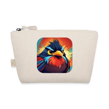 Grimmiger Vogel - Bio-Täschchen - Natur - Vorne