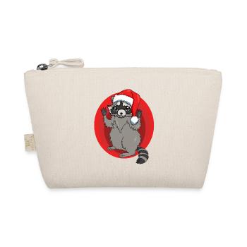 Raton laveur avec bonnet de Père Noël - Trousse biologique - nature - Devant