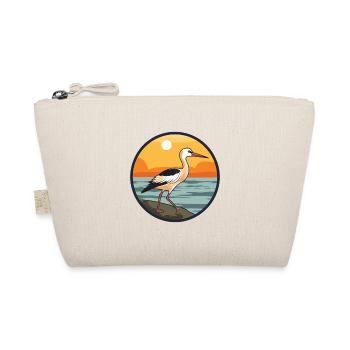 Avocet Watercolor Cartoon Kawaii Clipart Animal - Organic Pouch - nature - Front