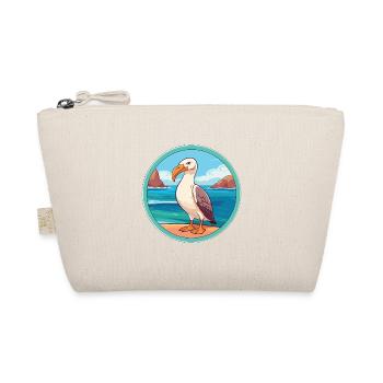 Albatross Watercolor Cartoon Kawaii Clipart Animal - Organic Pouch - nature - Front